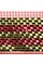 10" Border Stripe Metallic Mesh Ribbon: Red/Lime Green (10 Yards)